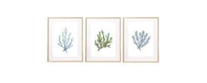 nautical coral painting blue green