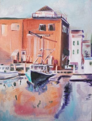 portland docks art print