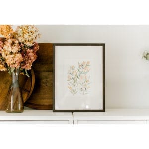Neutral Watercolor Floral Painting